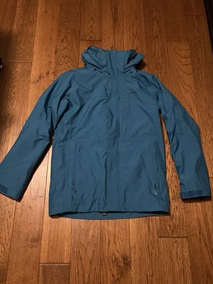 Patagonia Мужская куртка Snowshot синий/зеленый 3-в-1 лыж сноуборда. Размер Small - Изображение 1 из 3