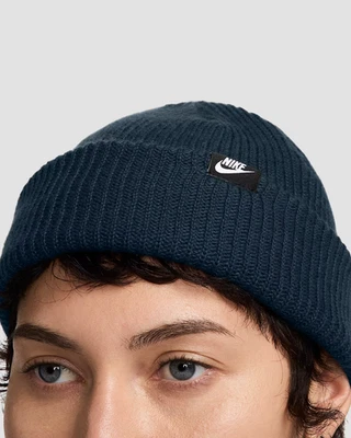 Nike Terra Short Cuffed Beanie Unisex Adults Cap Hat Armory Navy HF0176-478 - Image 1 of 4