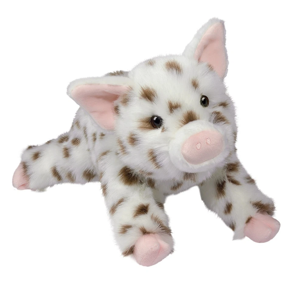 DOUGLAS CUDDLE TOYS Plüsch Schwein "Levi" gefleckt Kuscheltier Plüschtier Stofftier liegend 42 cm