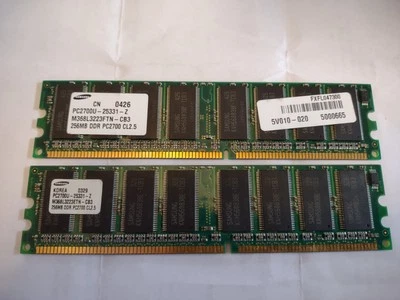 512MB (2x256MB), PC2700U-25331-Z, UDIMM, DDR-333MHz, 2.5V, CL2.5, sin búfer Foto 1 de 3