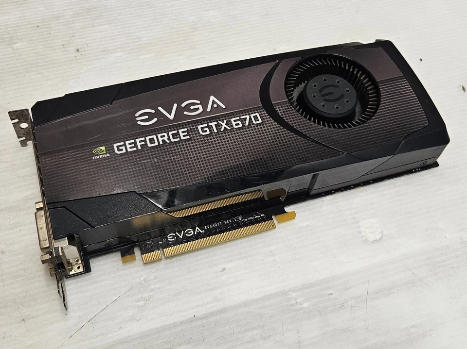 GeForce GTX 670, 2GB GDDR5, 256BIT, HDMI, DVI, DISPLAY PORT, EVGA, WORKING - Image 1 of 4