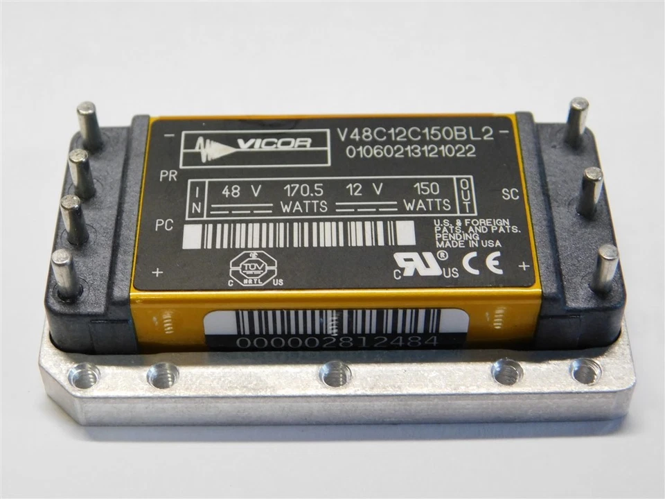 Vicor V48C12C150BL2 48V 170.5W Input, 12V 150W Out, Micro Family DC/DC Converter - Image 1 of 1