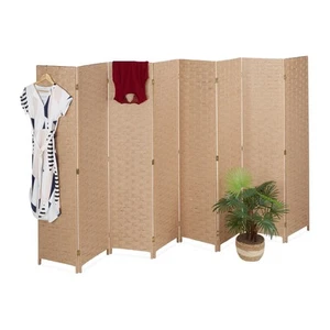 Paravent Raumteiler Sichtschutzwand Faltwand 8 Teile Raumtrenner 9,2 kg faltbar - Bild 1 von 9