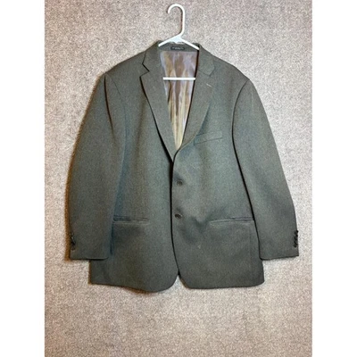 John Varvatos USA Men's Gray Herringbone Blazer Jacket Size 44R - Image 1 of 4
