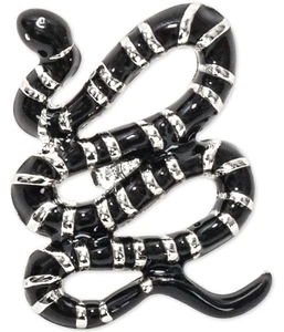 the Gift Broche Pin's Serpent Unisexe-Adulte, Noir, Taille Unique - Photo 1 sur 1
