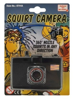 Mini 35mm Squirt Camera Practical Jokes Water Prank 360 Squirt Nozzle Jokes