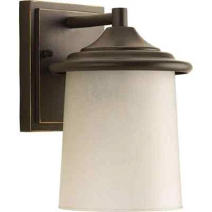 Progress Lighting Essential Antique Bronze Linen Glass Outdoor Lantern Light - Picture 1 of 5