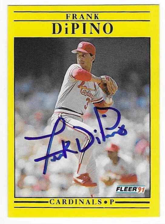 FRANK DIPINO 1991 FLEER AUTOGRAPHED SIGNED # 632 ST. LOUIS CARDINALS - Image 1 of 1