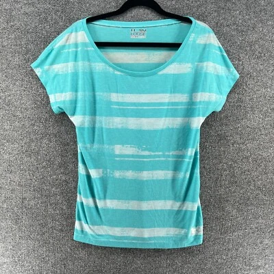 Camisa Under Armour Mujer Pequeña Azul Suelta Camiseta Logo Elastizada Comodidad Foto 1 de 4