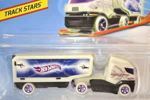 Hot Wheels Track Stars Haulin' Heat Rig-'18-Glow In Dark-Trucks 4 Tracks-Sealed - Picture 1 of 24