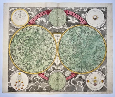 CELESTIAL MAP 1720 HOMANN / EIMMART LARGE ANTIQUE MAP 18TH CENTURY - Image 1 of 4