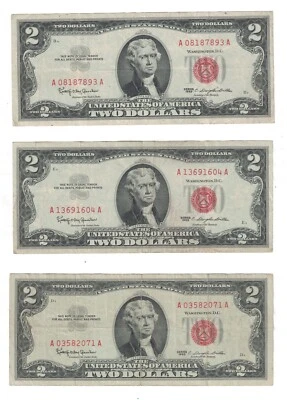** 1963 $2 TWO DOLLAR RED SEAL FR-1513 ** - Image 1 of 4