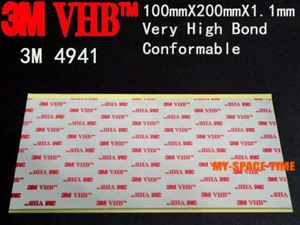 3M VHB #4941 Double-sided Acrylic Foam Tape Automotive 100mm X 200mm - Picture 1 of 3