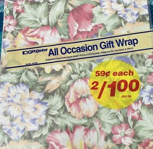 New Vintage Gift Center Floral Gift Wrapping Paper All Occasions - Picture 1 of 12