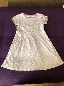 WONDER NATION girls XL (14-16) White Lined Lace Stretch Dress Rainbow - Picture 1 of 5