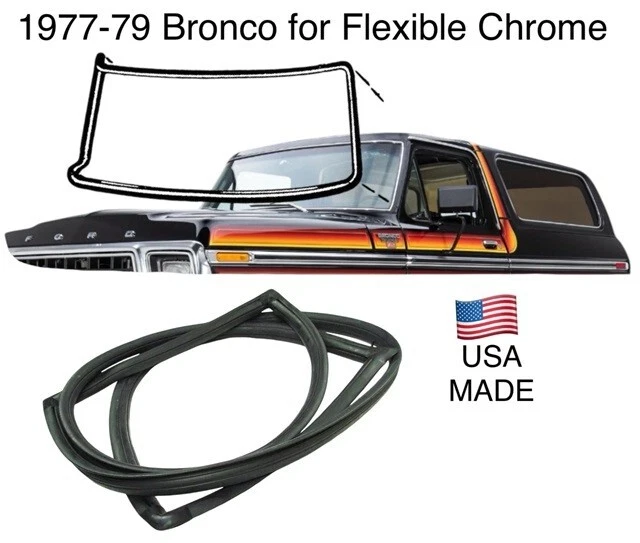 Ford Bronco 1978 1979 parabrisas sello de goma para cromo flexible Foto 1 de 1