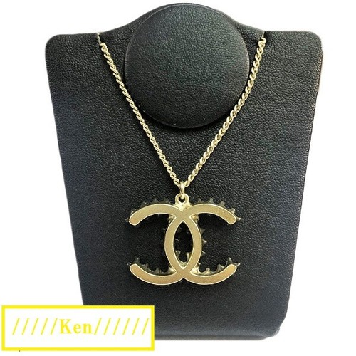 Ciondolo Collana CHANEL Catena AUTENTICO Logo Marchio Coco Raro Vintage Oro CC Lungo F S