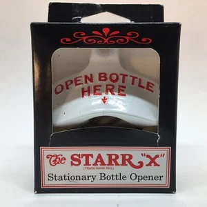 "Abridor de botellas estacionario The Starr ""X"" nuevo en caja barra de metal, cueva del hombre, BLANCO - Imagen 1 de 7