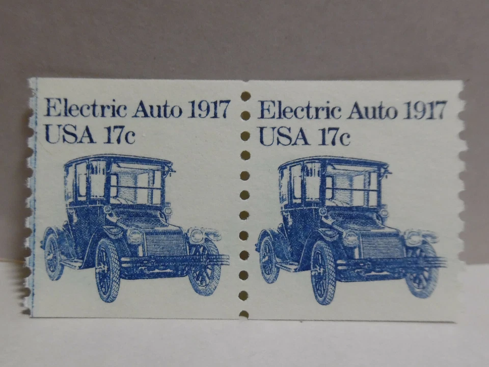 SCOTT STAMP #1906 - 1917 ELECTRIC AUTO 17 CENT COIL PAIR - MNH - Image 1 of 1