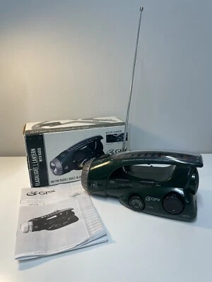 GPX Sports Radio Flashlight Clock Emergency Solar Powered Crank Portable  Y0070 - Image 1 of 4