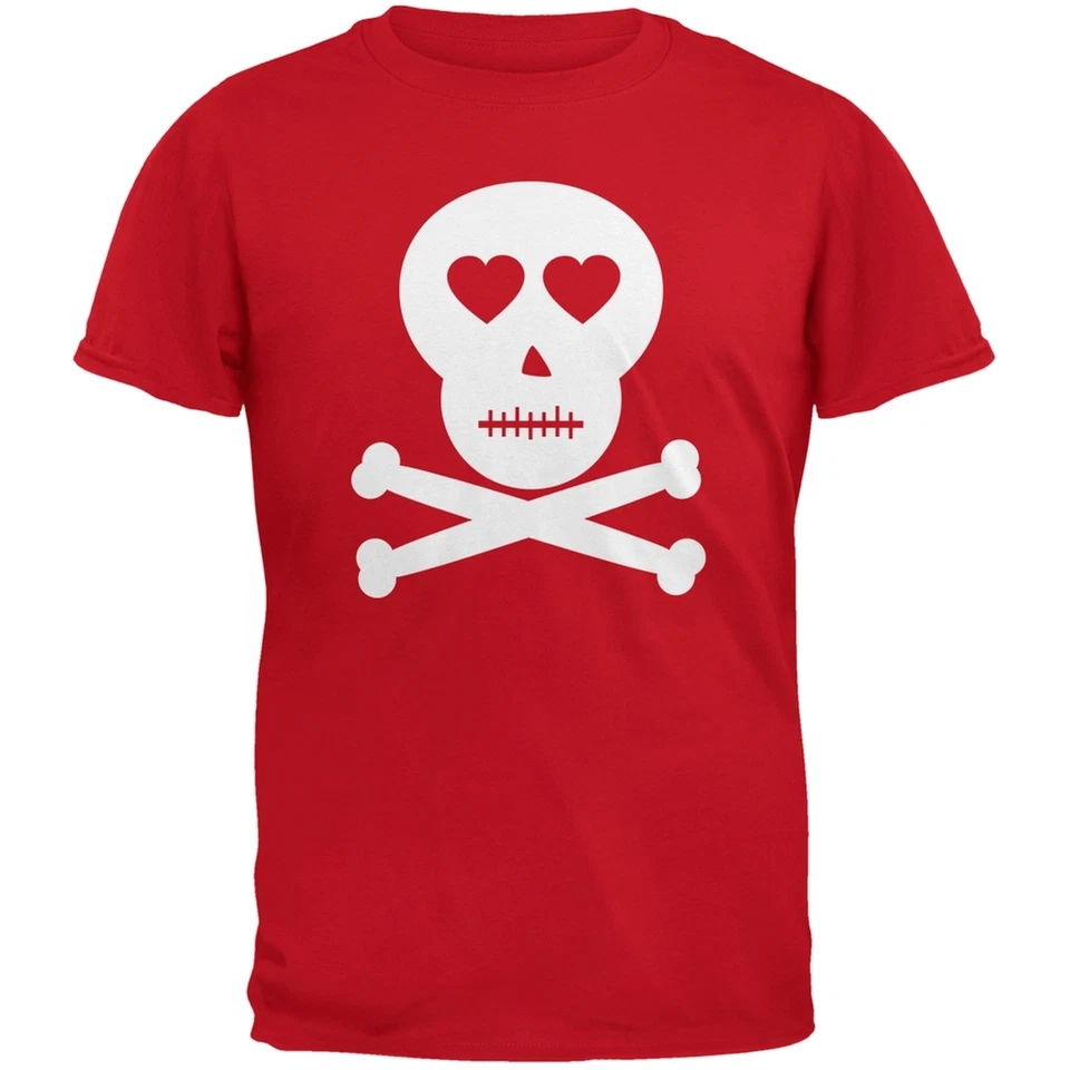 Camiseta juvenil roja Skull And Crossbones Lovers Foto 1 de 1