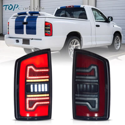 VLAND Smoked LED Tail Lights For 2002-2006 Dodge Ram 1500 2500 3500 w/Animation - Image 1 of 4