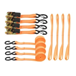 Labwork Ratchet Straps 2200 lb Break Strength Motorcycle & Truck Tie Downs - Picture 1 of 22