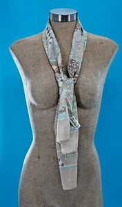 Liz Claiborne Floral 100% Silk Scarf 10x53“  - Picture 1 of 3