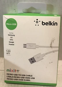 ๐ Belkin Mixit 4ft Micro-USB toUSB Cable for LG,HTC, Samsung Phones,New โผ๏ธ - Picture 1 of 2
