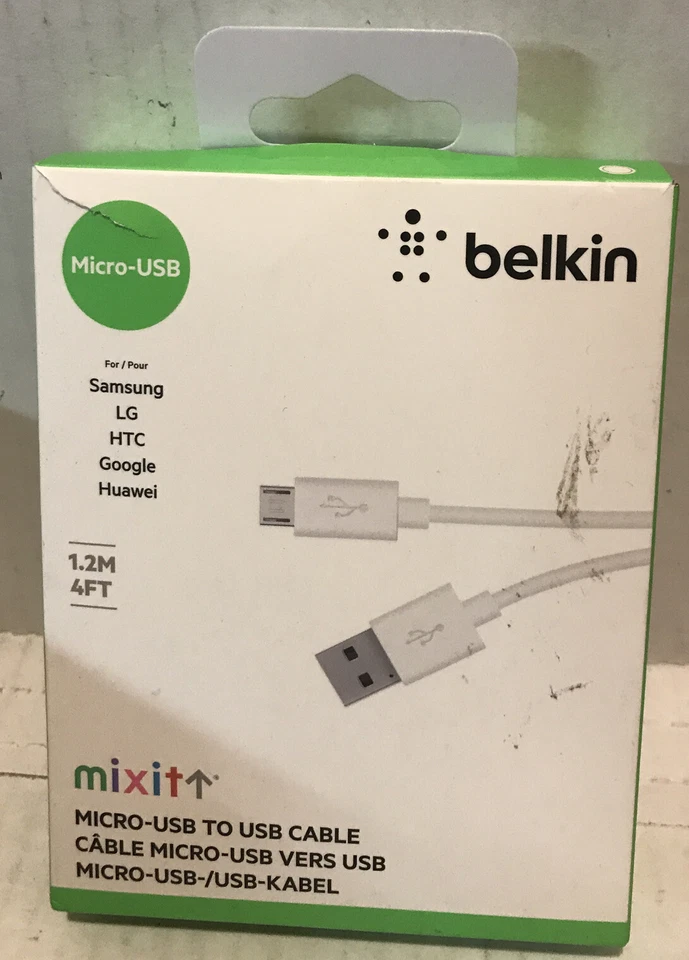 Belkin MIXIT 4ft Micro USB Cable White
