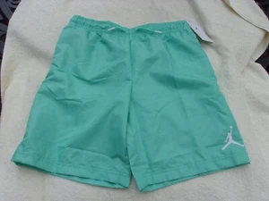 NWT Nike Kids shorts, L (12-13 yrs.), elastic waist, pockets, Jumpman, green - Picture 1 of 5