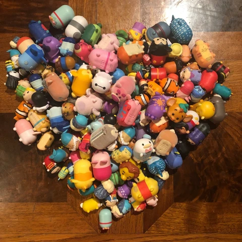NEW ADDED! DISNEY TSUM TSUM YOU PICK RARE FLOCKED COLOR SPLASH GLITTER SM MED LG Cover