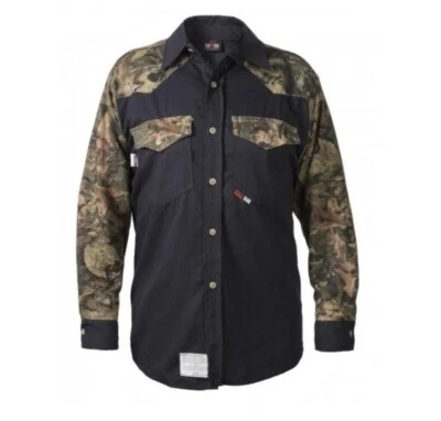 SAF-TECH Fire Retardant Camo UltraSoft Black/Camo - 4XL Made in USA [WSTTB3210] - Image 1 of 4