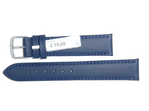 "Correa de correa de reloj de cuero de vaca genuino FLUCO 18 mm azul ""Triunf"" - Imagen 1 de 2