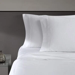 Vera Wang - King Sheet Set, Luxury Sateen Cotton Bedding, 800 King, White  - Picture 1 of 7