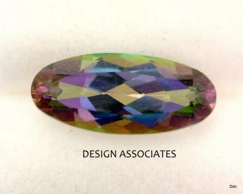 14X6 毫米 OVAL CUT MYSTIC RAINBOW TOPAZ TREATED GEMSTONE (176304) — 第 1/1 张图片