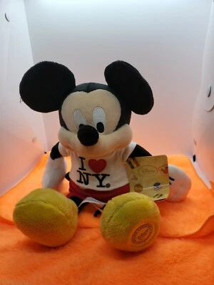 Peluche exclusivo de Mickey Mouse Disney Store NUEVA YORK sello original genuino + etiquetas Foto 1 de 4