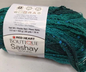 Sashay Lentejuelas Corazón Rojo Hilo Boutique FIJI Volantes 6 Super Voluminoso 3.5 OZ 20 Yardas - Imagen 1 de 7