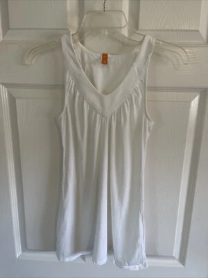 Lucy Tech Womens Sleeveless Scoop Neck Racerback White Tank Top Size S - Imagem 1 de 4