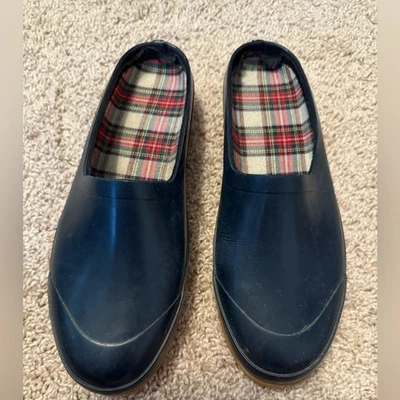 Lands End | Zapatos impermeables sin cordones azul marino con forro a cuadros | Talla 9 Foto 1 de 4
