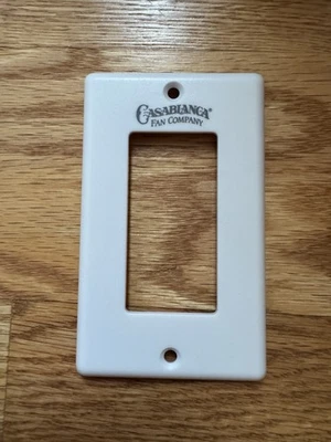 CASABLANCA Ceiling Fan Wall Control Switch White Faceplate - Image 1 of 4