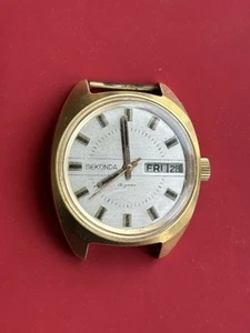 Vintage Gold Men's Watch SECONDA 2442H Made in USSR Soviet Union AU20 + Raketa - Picture 1 of 13