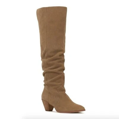 Botas Vince Camuto Sewinny para Mujer 8.5 Sobre la Rodilla Inclinadas Bronceadas Gamuza Nuevas Foto 1 de 4