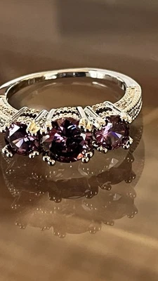 Silber  Damen  Ring Gr. 22  Zirkon - Bild 1 von 4