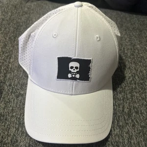 Salt Pines White W/ Skull Baseball Cap One Size Adjustable Breathable - Picture 1 of 6