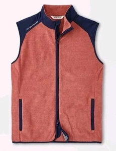 Mens Peter Millar Cape Cred Red Fade Fleece Vest Fleece New Size XL - NEW w TAGS - Picture 1 of 13