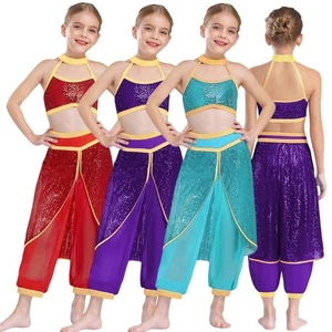 Niños Niñas Disfraz Halter Cuello Conjunto Fiesta Conjunto Rendimiento Concurso Tema - Imagen 1 de 25