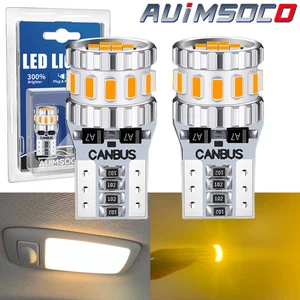 2X Bombillas LED Delanteras Laterales 168 194 2825 T10 3000K Amarillo Ámbar - Imagen 1 de 13