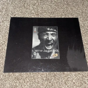 Vintage Metlon “To Serve & Protect” Advertising Board – Safety Gear Print Ad 90s - Picture 1 of 5