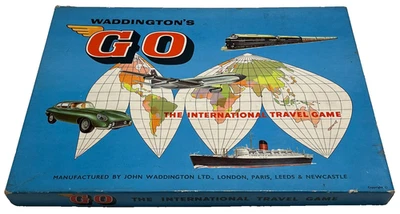 GO - THE INTERNATIONAL TRAVEL GAME : 1961 Vintage Waddington's Edition - In Vgc - Image 1 of 4